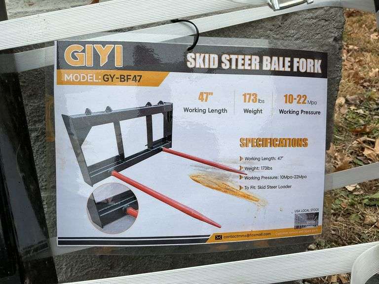 Skid steer bale forks image