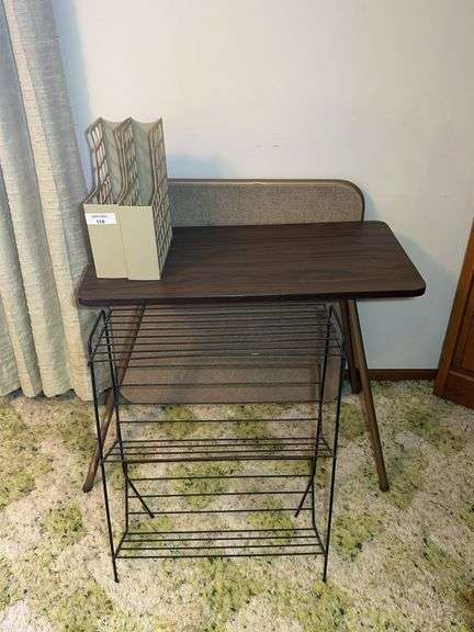 Card table, Wire Rack, Magazine Holders, & Sewing table image