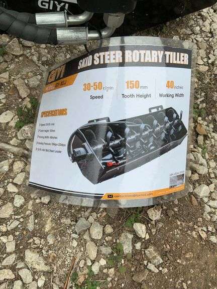 Mini skid steer rotary tiller image