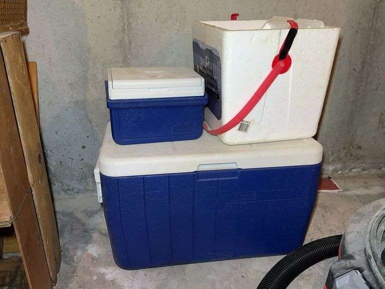 Three Assorted Coolers including Coleman image