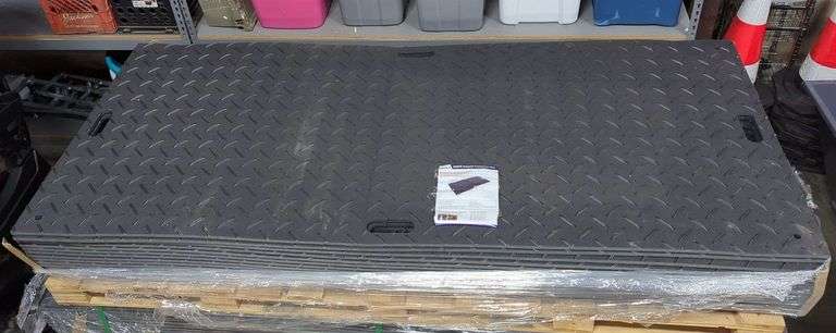 IRANCH Ground Protection Mat 4ft x 8ft Diamond Plate Tread (bidding on a set 10 image