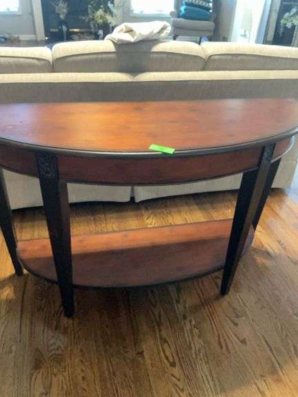 Demilune Console Table with Shelf image