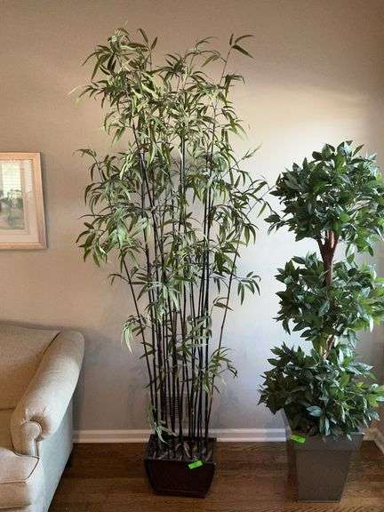 Artificial Bamboo Tree and Potted Topiary image