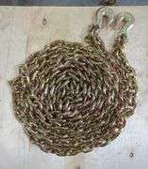 Heavy Duty 3/8" Tow Chain With Forged Steel Hooks image