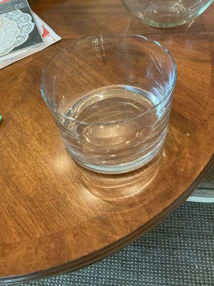 Two large glass bowls image