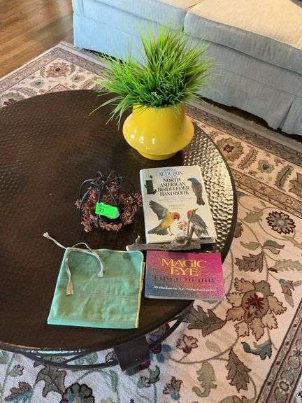 Home Decor & Books Collection: Bird Handbook, Magic Eye Book, Centerpiece, & More image