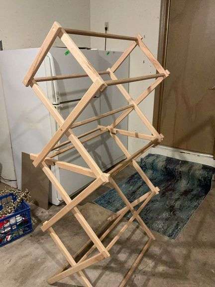 Wooden Clothes Drying Rack image