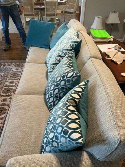 Set of 6 Teal Decorative Throw Pillows image