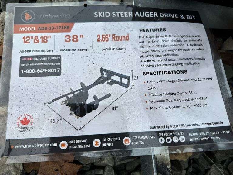 Auger Drive & Bit (bidding on one set) image