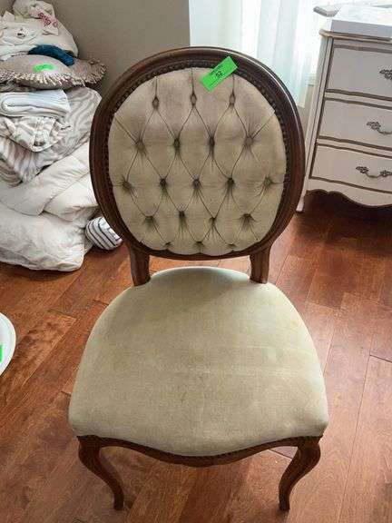 Upholstered Parlor Chair with Tufted Back image