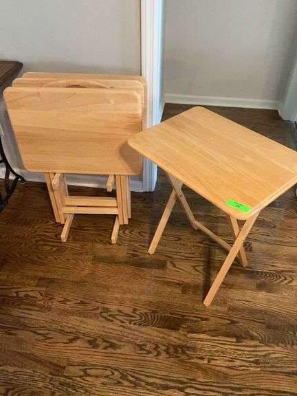 Set of 4 TV Tables with Stand image