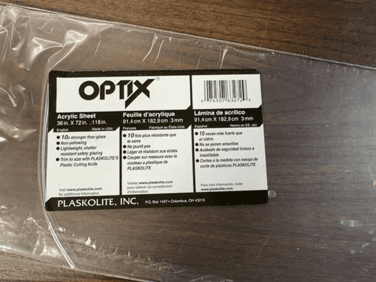 Plaskolite OPTIX Acrylic Sheet Lot