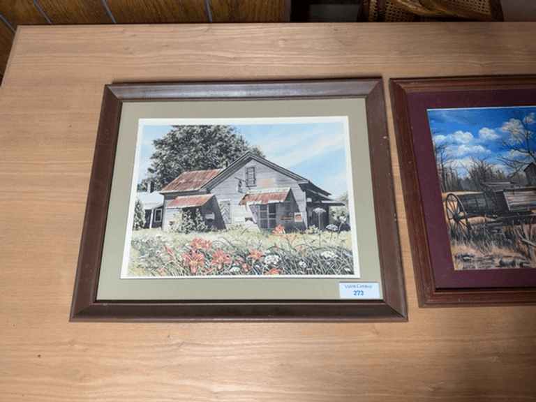 Framed Rural Farmhouse Prints - Set of Two