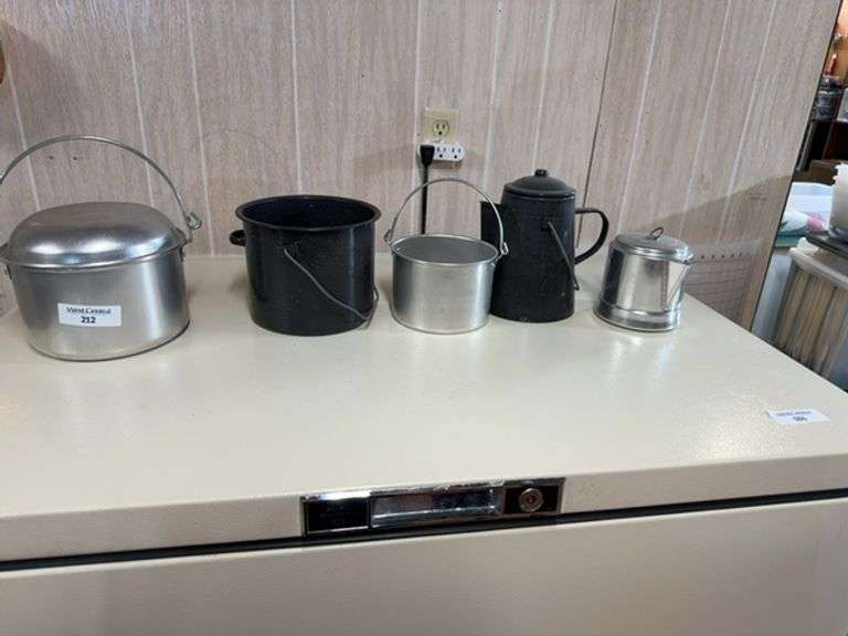 Lot of Mirro and Unbranded Camp Cookware