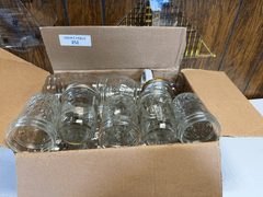 Lot of Clear Glass Mason Jars