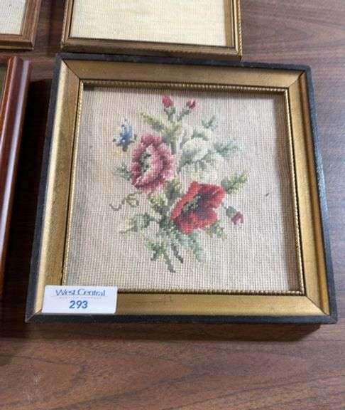 Set of Four Framed Needlepoint Pictures