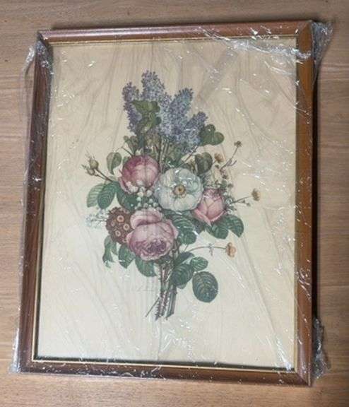 Two Framed Floral Prints by J. L. Prevost