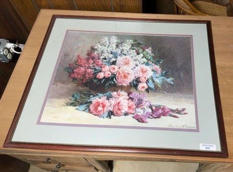Framed Pauline Caspers Floral Print