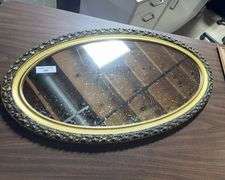 Oval Framed Wall Mirror