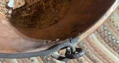 Large Copper Kettle with Iron Handles