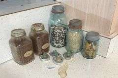 Coffee Beans in Jars and Metal Cookie Cutters