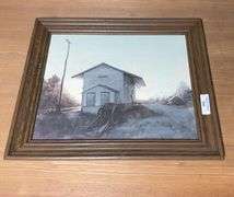 Framed Print of Train Depot