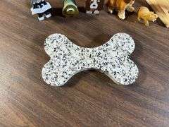 Assorted Home Decor: Dog Figurines, Stone Dog Bone, Wood Corbels