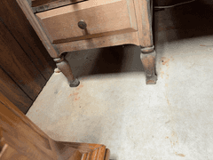 Wood Writing Desk with Drawers