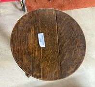 Small Round Wood Pedestal Table