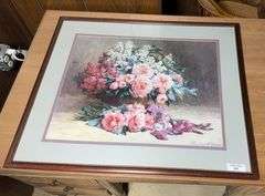 Framed Pauline Caspers Floral Print