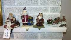 Set of Four Santa Claus Stocking Holders
