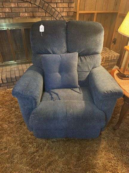 La-Z-Boy Blue Upholstered Rocker Recliner image