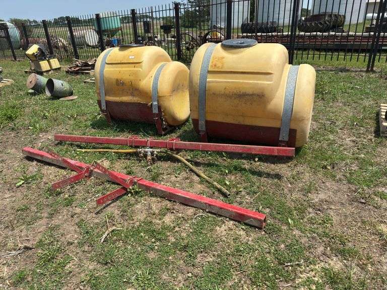 Two 200-Gallon Liquid Storage Tanks with Mounting Hardware image