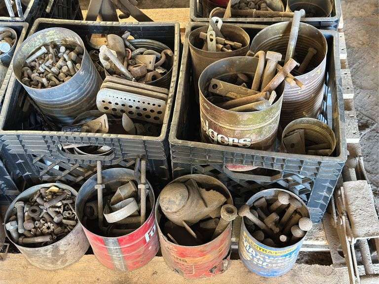 Assorted Bolts, Nuts, Jacks and Metal Parts