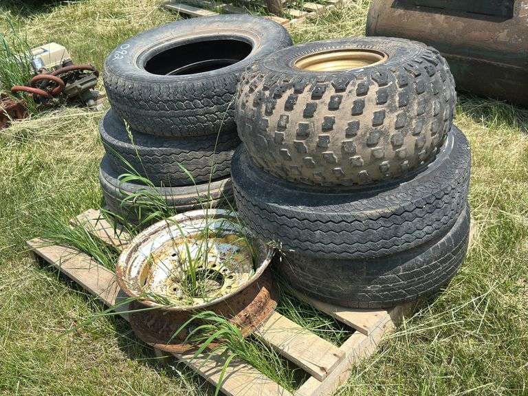 Lot of 9 Tires and One Rim