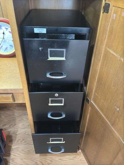Three-Drawer Metal Filing Cabinet