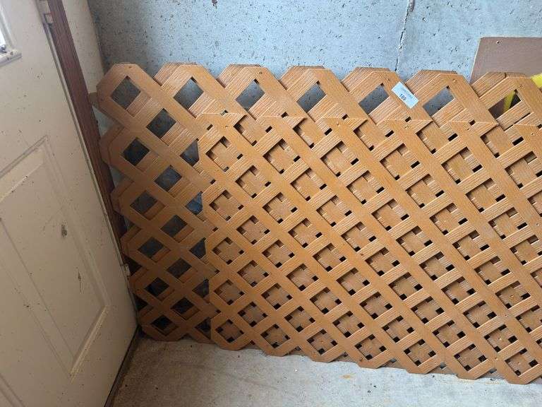 Lot of Three Plastic Diamond Lattice Panels