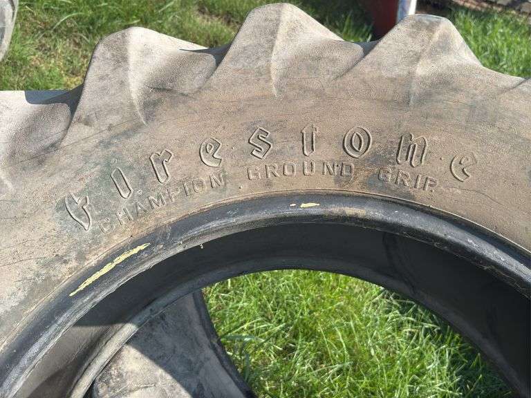 Two Tractor Tires: Firestone 14-30 and B.F. Goodrich 15-38