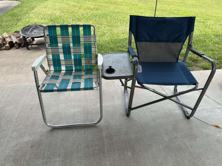 Two Outdoor Folding Chairs image