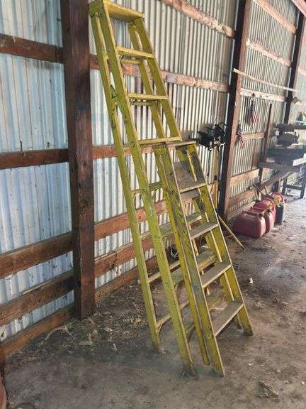 Two Yellow Step Ladders