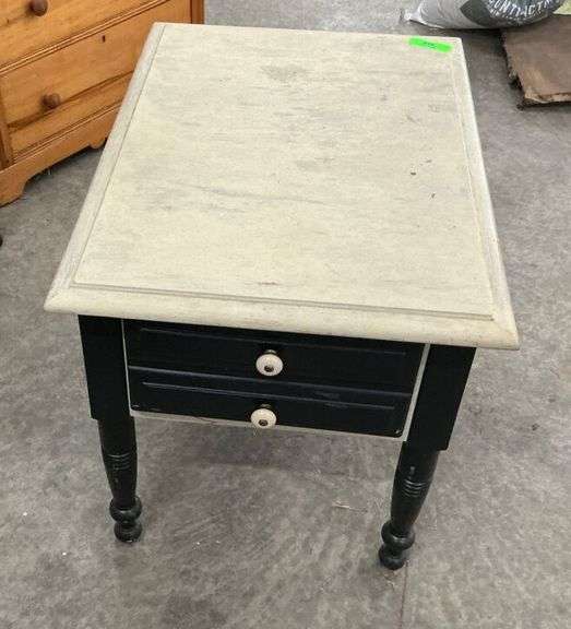 Small Painted Side Table with Drawers