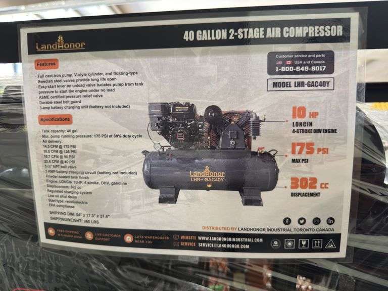 40 Gallon 2-Stage Truck Mounted Air Compressor image