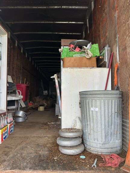CONTENTS ONLY OF TRAILER-Assorted Household Items, Refrigerator, File Cabinets, and More image
