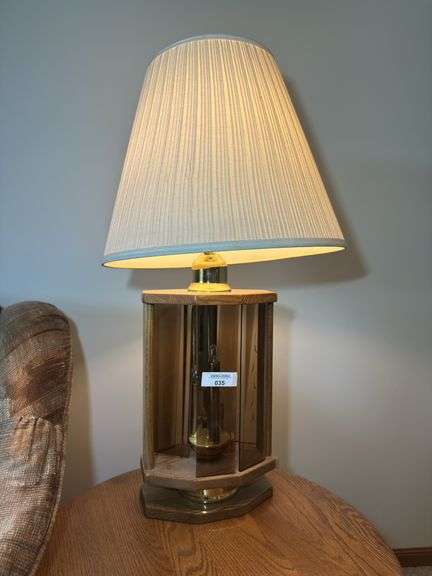 Unique Lamp with Glass Panels