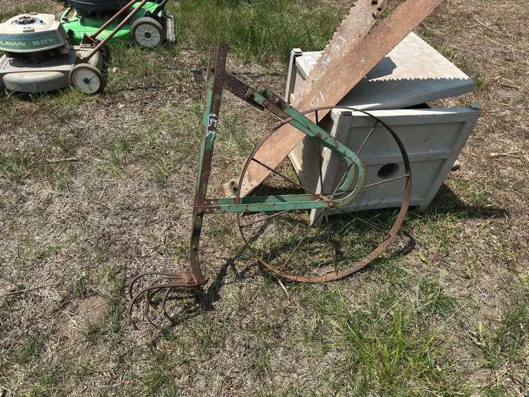 Wheel Hoe Cultivator, Cross Cut Saws and Hose Reel Box