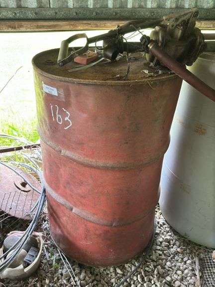 Three Assorted Barrels with Pump