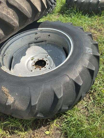 Pair of Firestone 18.4-38 Tractor Tires on Rims