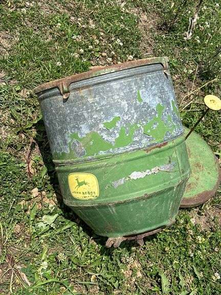 John Deere Galvanized Seed Planter Box