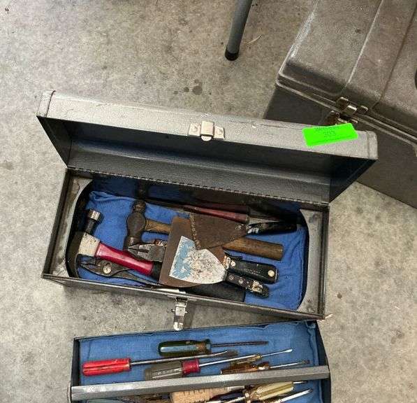 Assorted Hand Tools & Metal Toolbox Lot