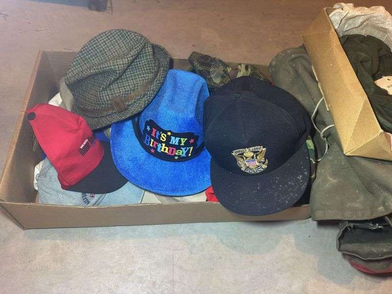 Trail King Backpack, Headnet, and Assorted Hats